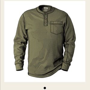 Men's Burly Thermal Relaxed Fit Henley Shirt